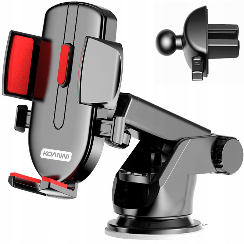 UCHWYT SAMOCHODOWY NA TELEFON NA SZYBĘ + DO KRATKI SAMOCHODOWY REGULOWANY EAN (GTIN) 5903686019739