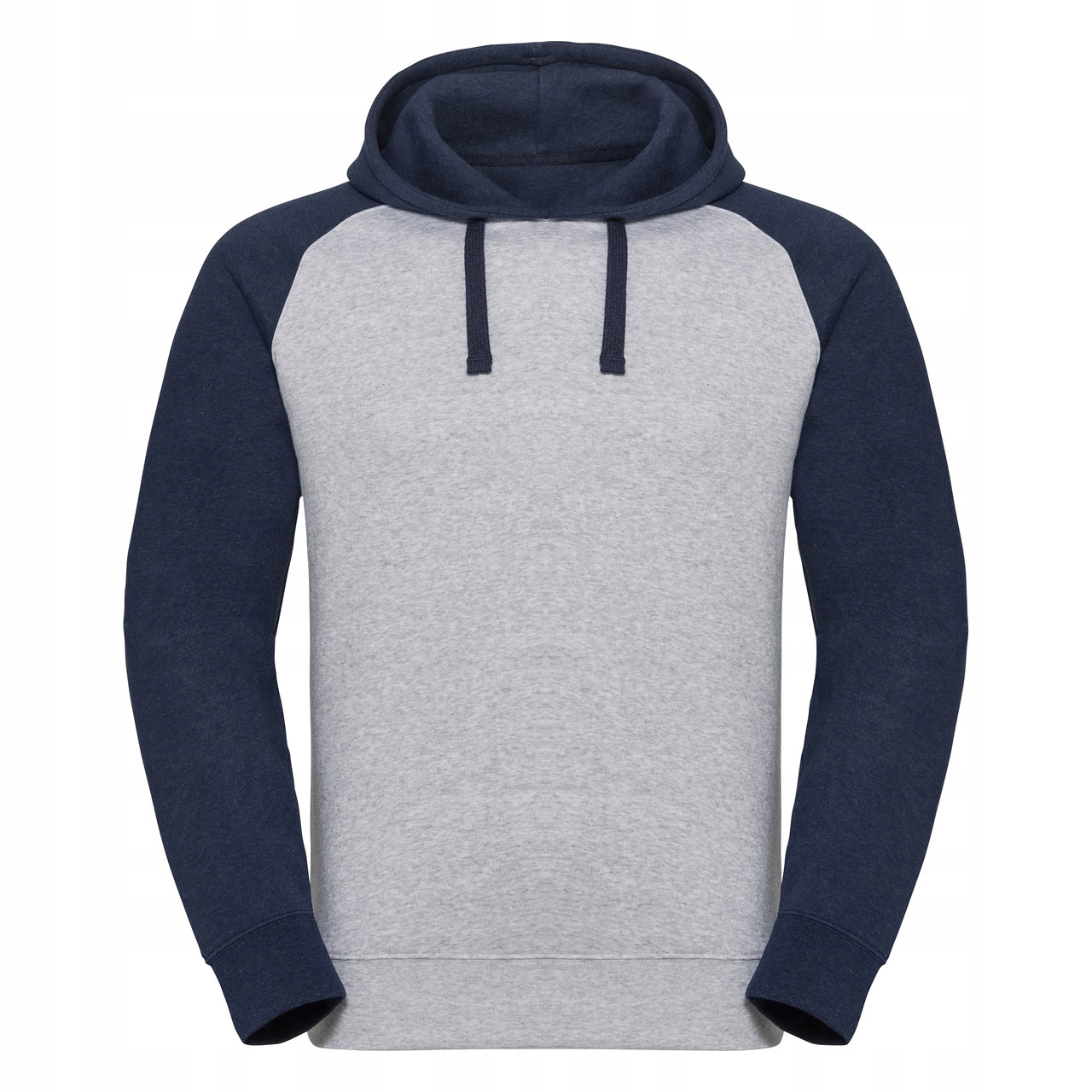 Pánská mikina Baseball s kapucí přes hlavu, modrá Melanž vel. 3XL