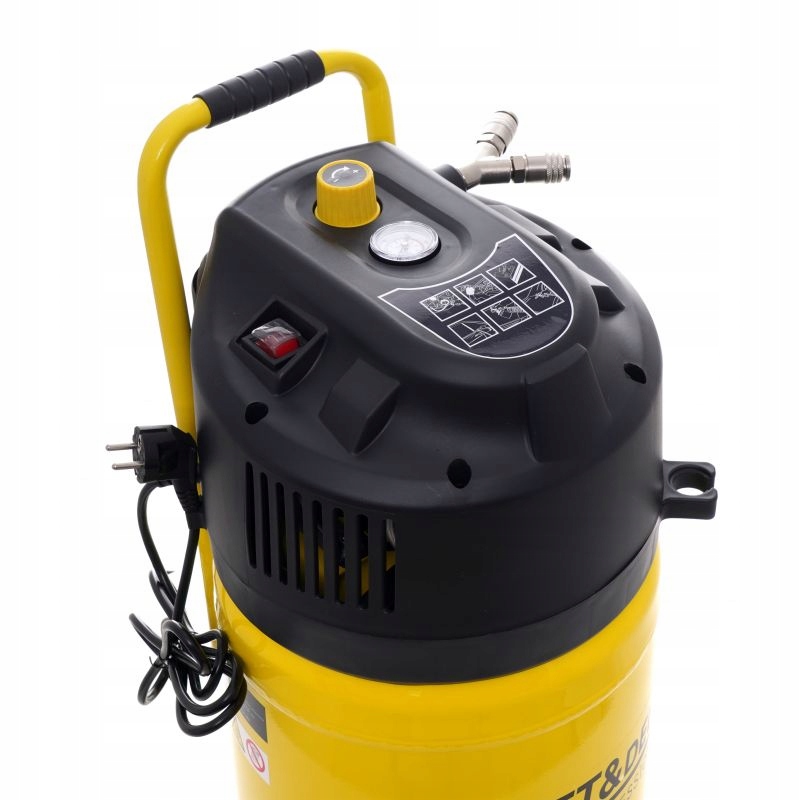 KOMPRESOR BEZOLEJOWY 30L SPRĘŻARKA 10 BAR 2 KM Wydajność efektywna 240 l/min