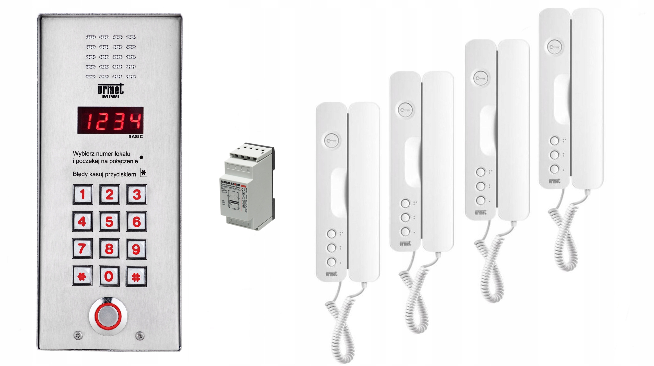 DOMOFON CYFROWY 4-RODZINNY URMET 1062/105VD SIGNO