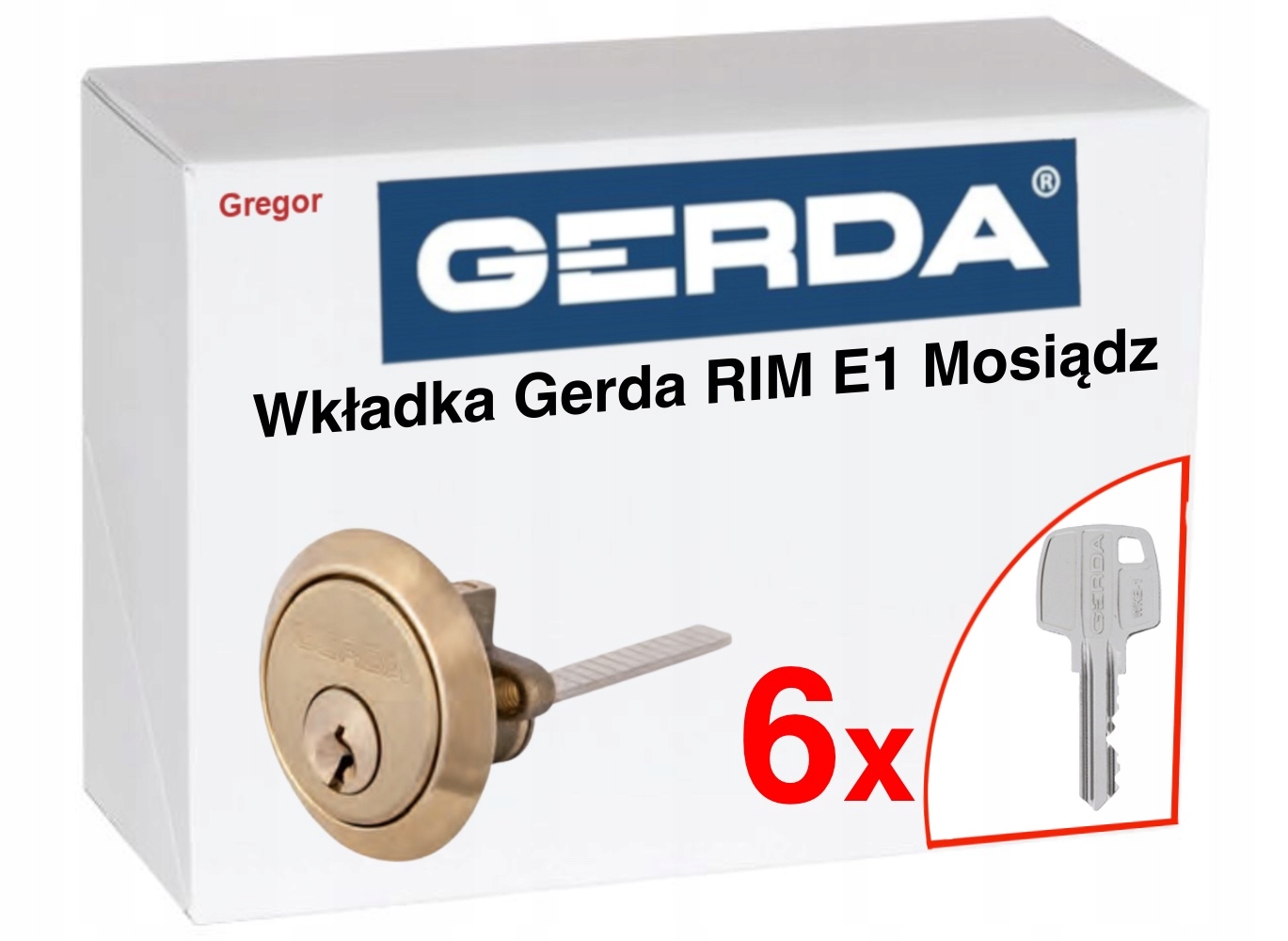 

Wkładka do zamka Gerda Rim E1 mosiądz 6 kluczy