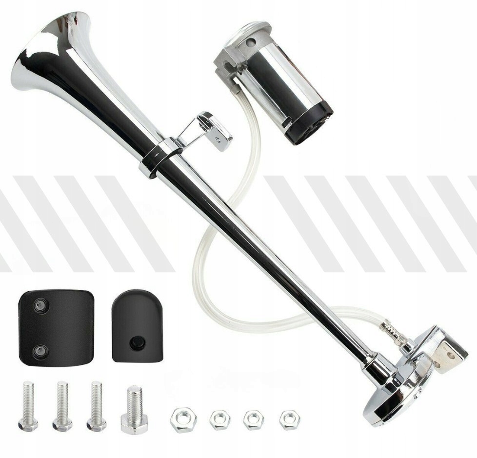 GŁOŚNY KLAKSON PNEUMATYCZNY Z KOMPRESOREM FANFARA SYGNAŁ TRĄBKA TIR 150dB Numer katalogowy części klakson pneumatyczny