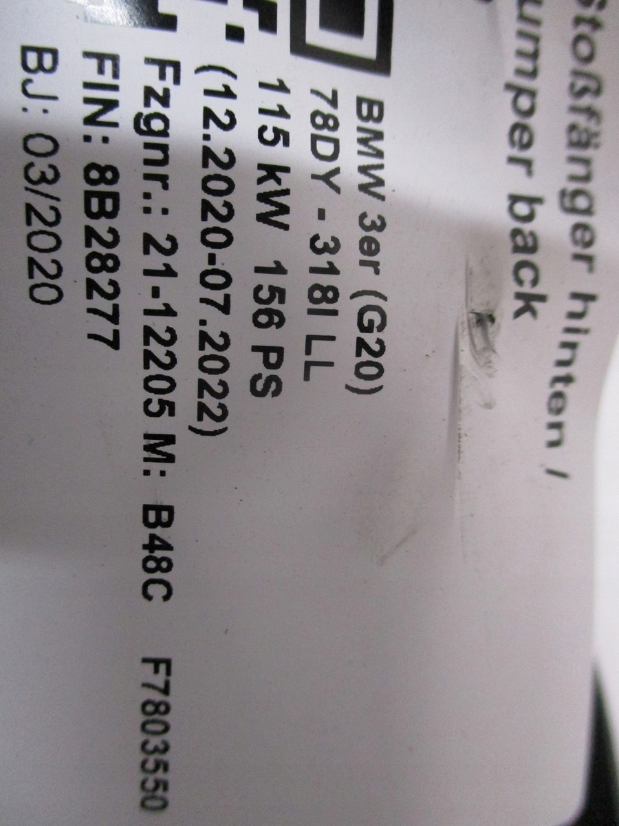 TRAVERSA paraurti BMW 3 G20 4092021
