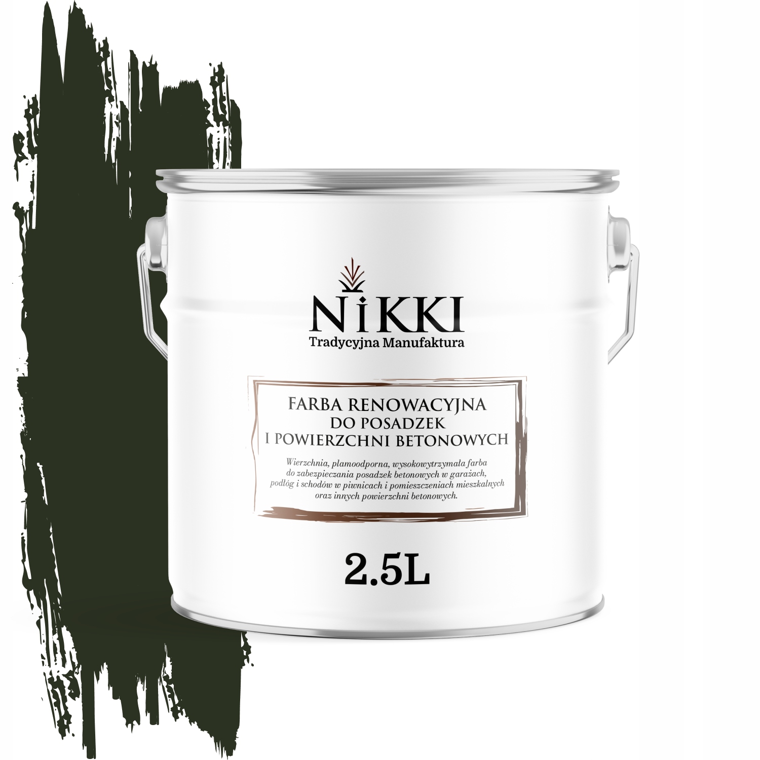 Farba Na Renováciu Betónových Podlah 2,5L Fľašová Zelená RAL6007 Polomatná