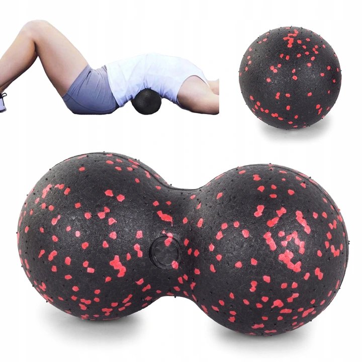 piłka do masażu wałek roller do ćwiczeń + podwójna 14301 — 4