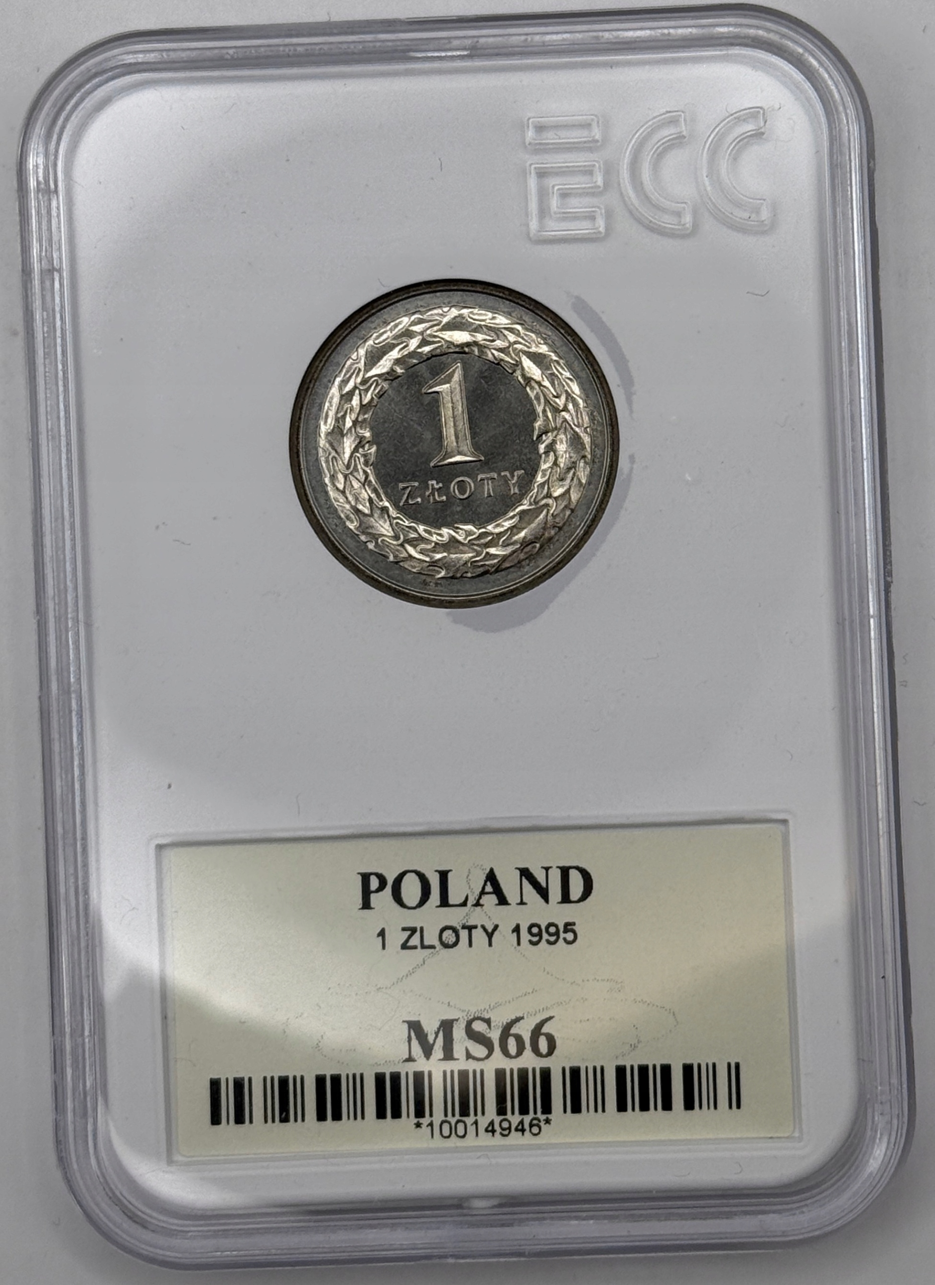 1 zł złoty 1995 - GRADING GCN MS66