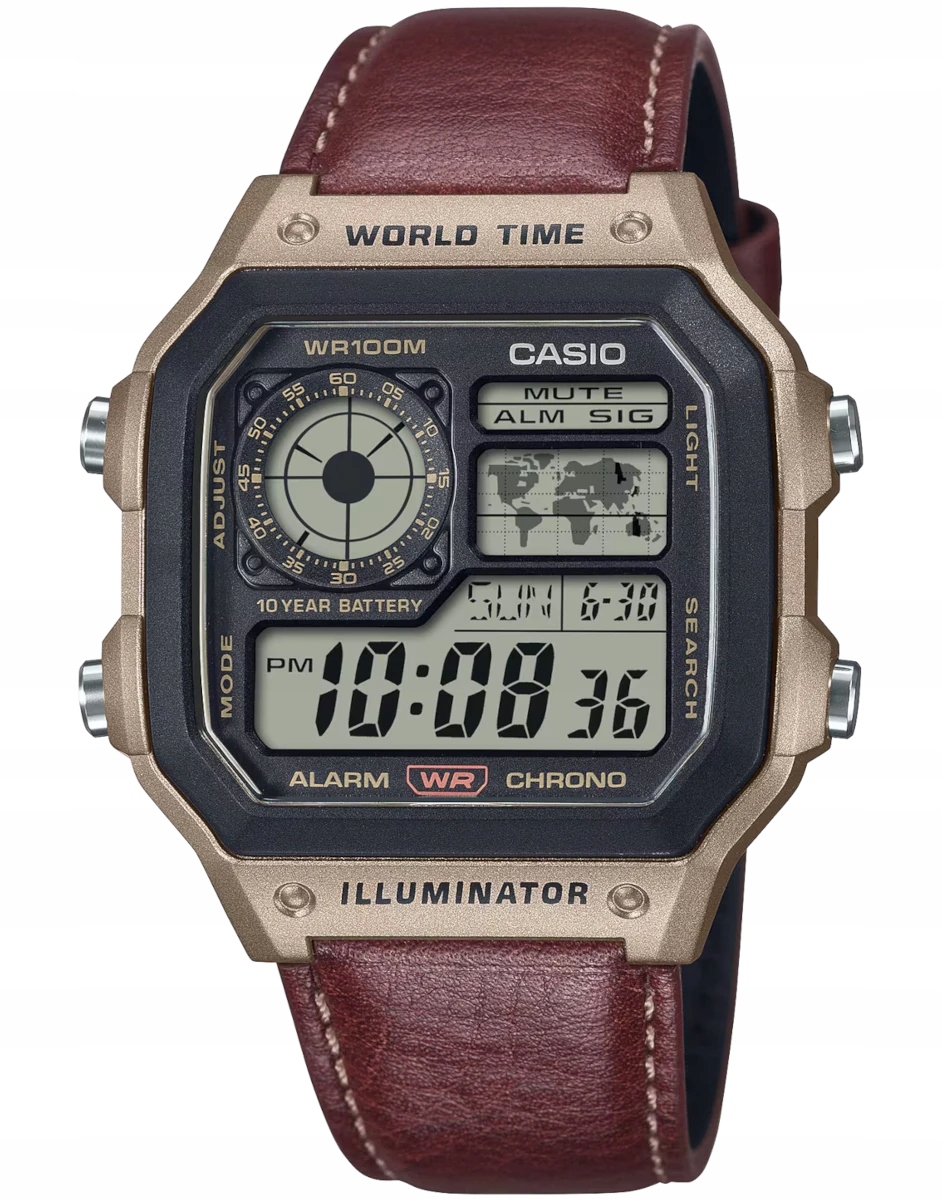 Sportovní pánské hodinky na řemínku Casio AE-1200WHL Gwar.3+3L Zibi Gravírování