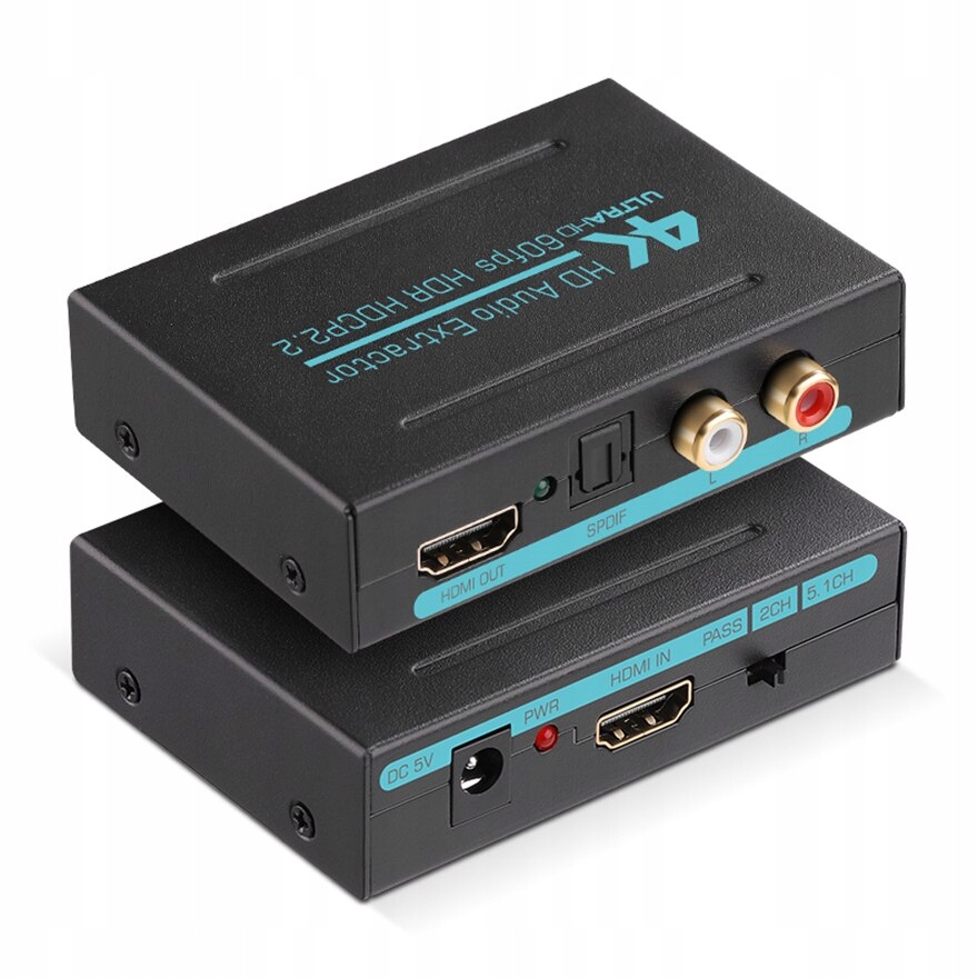 

Ekstraktor dźwięku Hdmi 4K Hdr HDCP2.2 do Toslink