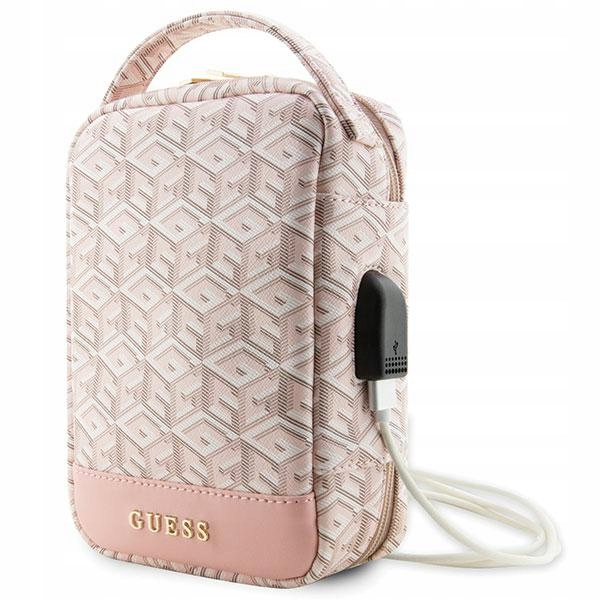 Obal na iPad Guess GCube Stripe růžový organizér taška