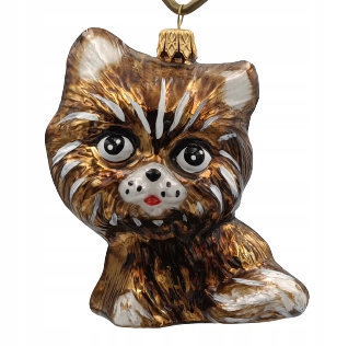 BOMBKI CHOINKOWE SZKLANE Kotek 10cm