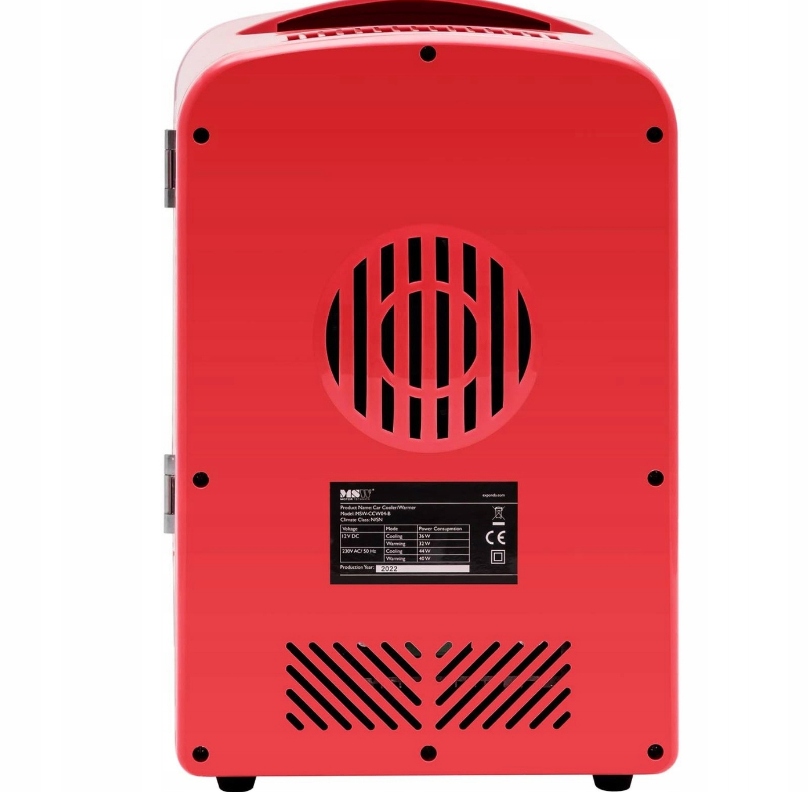 MINI LODÓWKA SAMOCHODOWA FUNKCJA GRZANIA CZERWONA PRZENOŚNA MINI LODÓWKA Rodzaj elektryczne