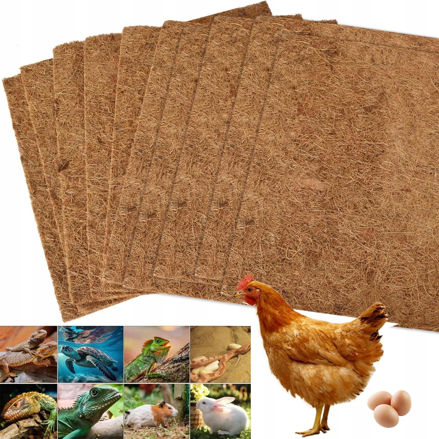 Levně Kokosová Podložka Podložka Stelivo Klec Kotec Pro Králíka Ekologická Trvanlivá