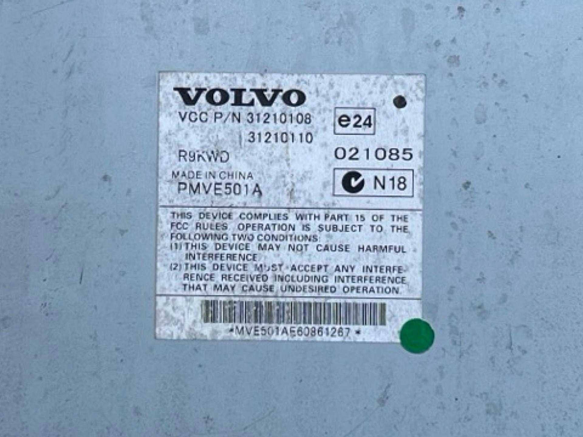 amplifier radia Volvo C70 2 2007 31210108