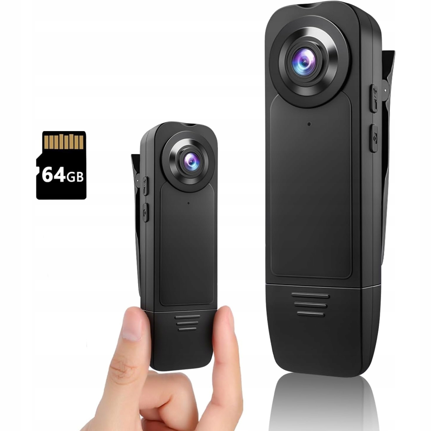 Mini kamera nasobna Full Hd 1080P z Wi-Fi noktowizor karta pamięci 64gb