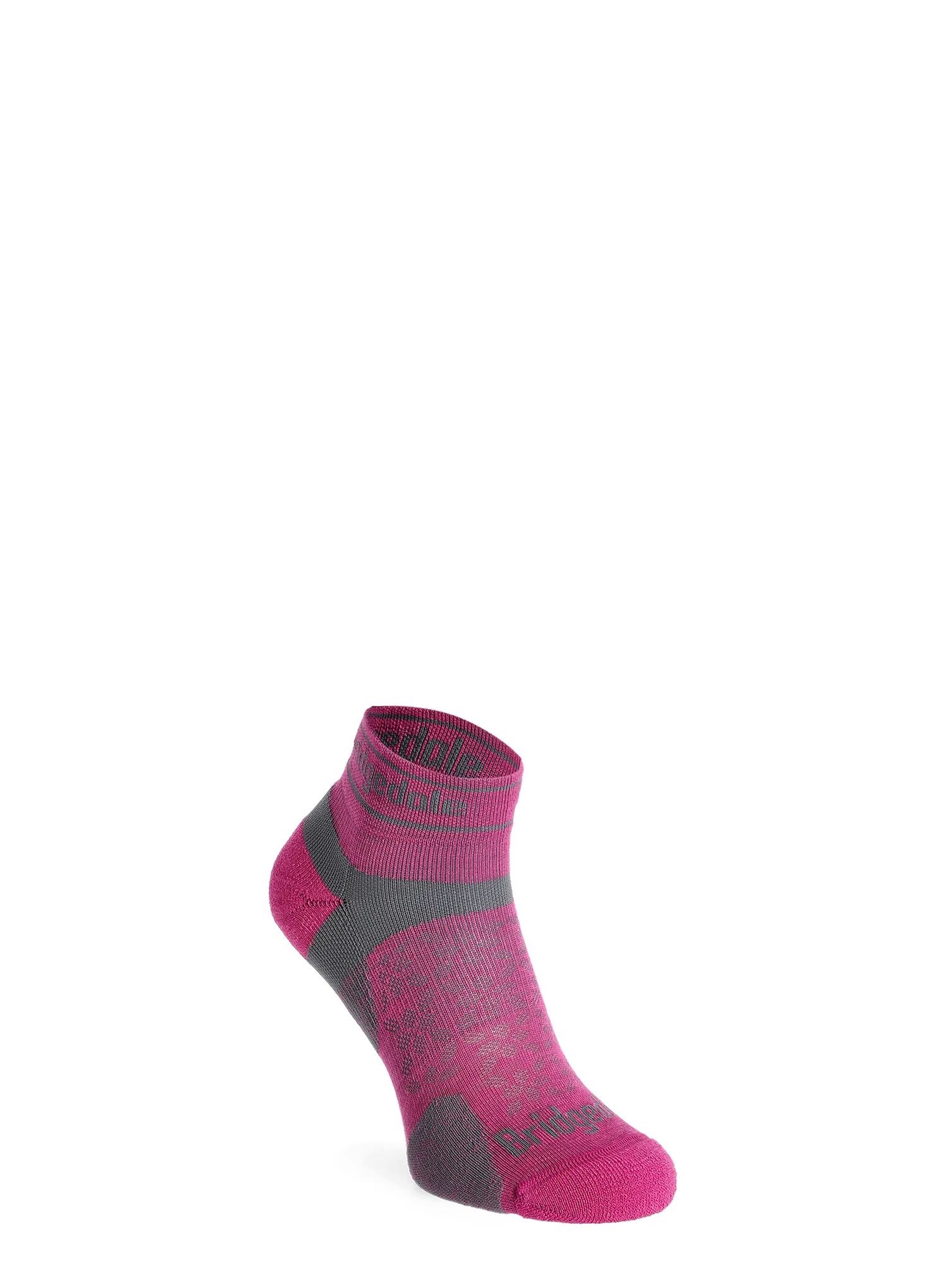Skarpety do biegania damskie Bridgedale Ul T2 Merino Sport Low pink 41-43