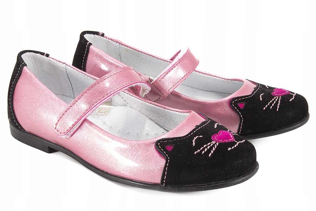 KORNECKI 6818 BALERINKI DZIEWCZĘCE PÓŁBUTY róż 26 Bohater brak