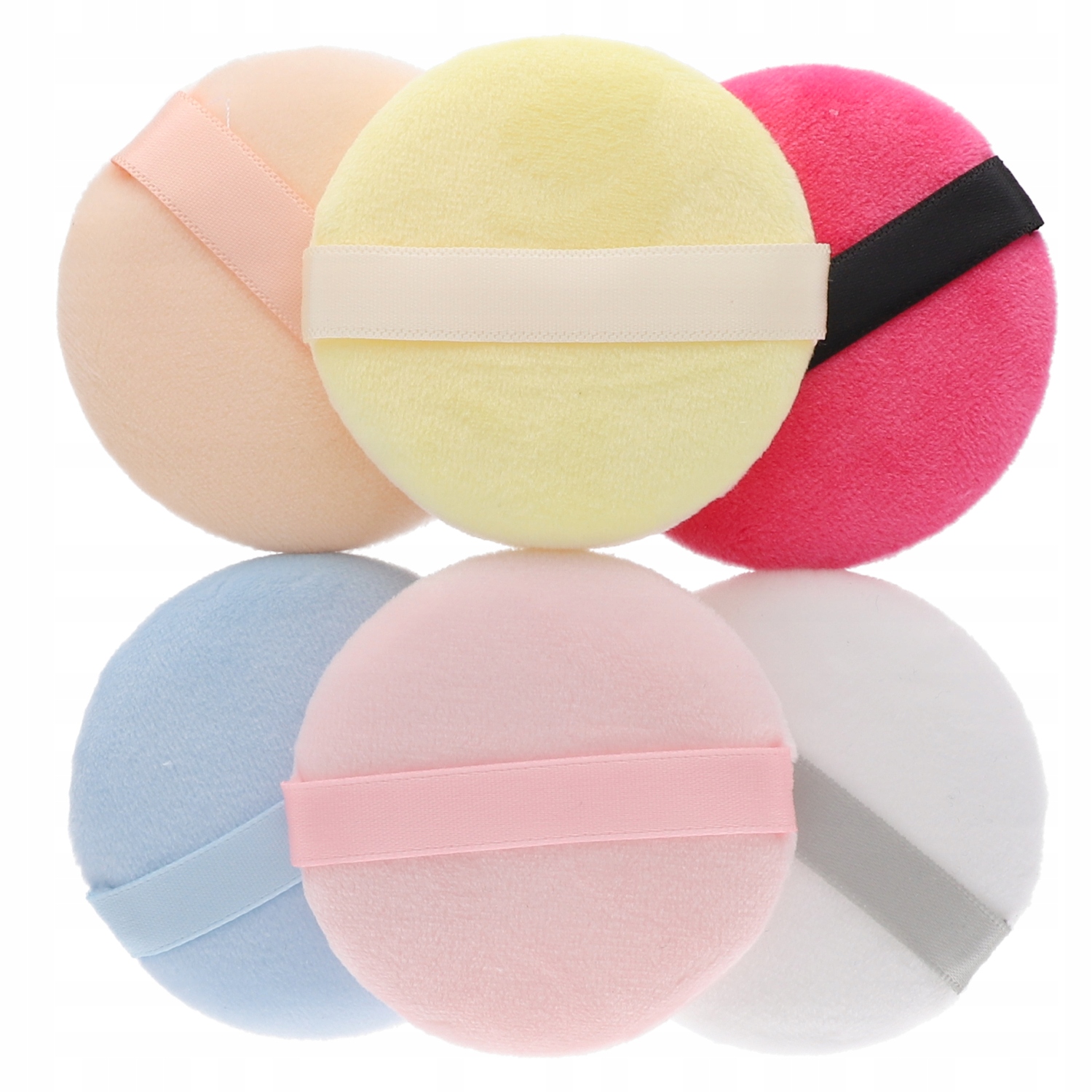 Aplikator do pudru puszek do pudru welur OKRĄGŁY