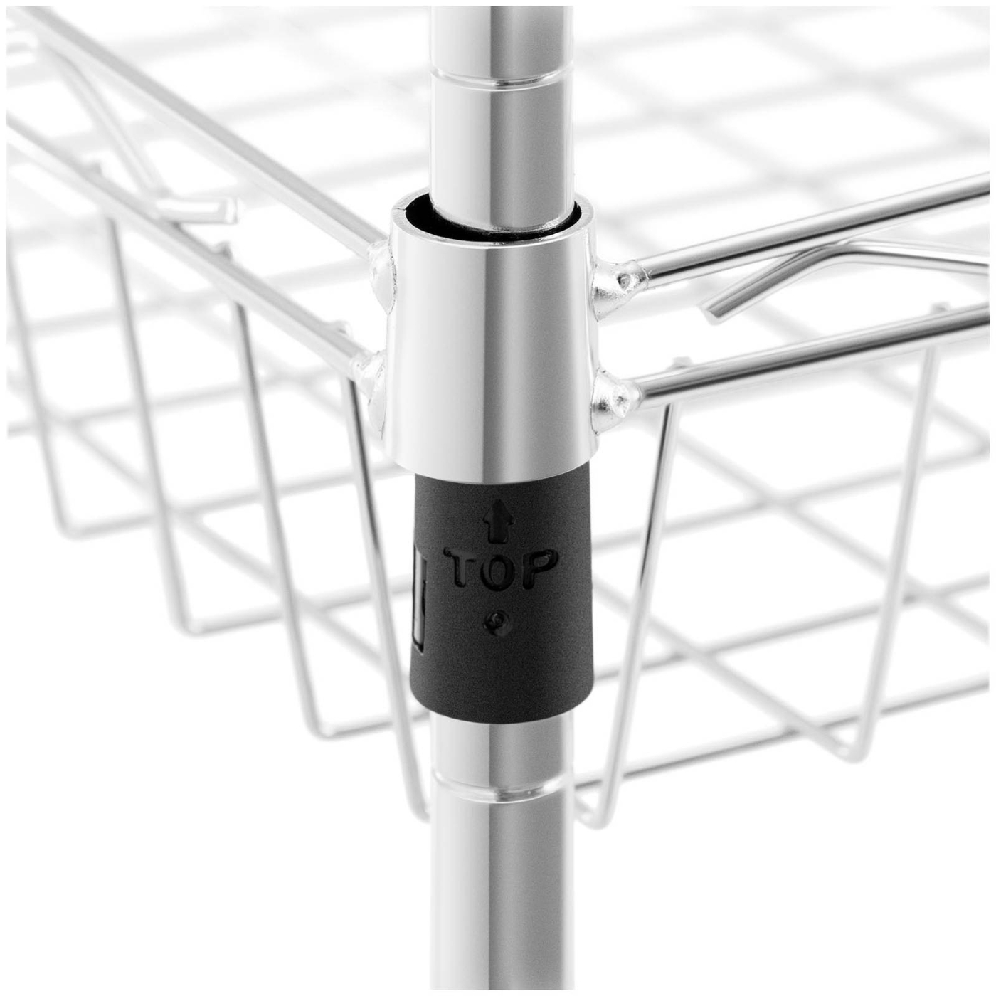 REGAŁ METALOWY Z KOSZAMI DO PIWNICY SKLEPU SREBRNY Wysokość produktu 151 cm