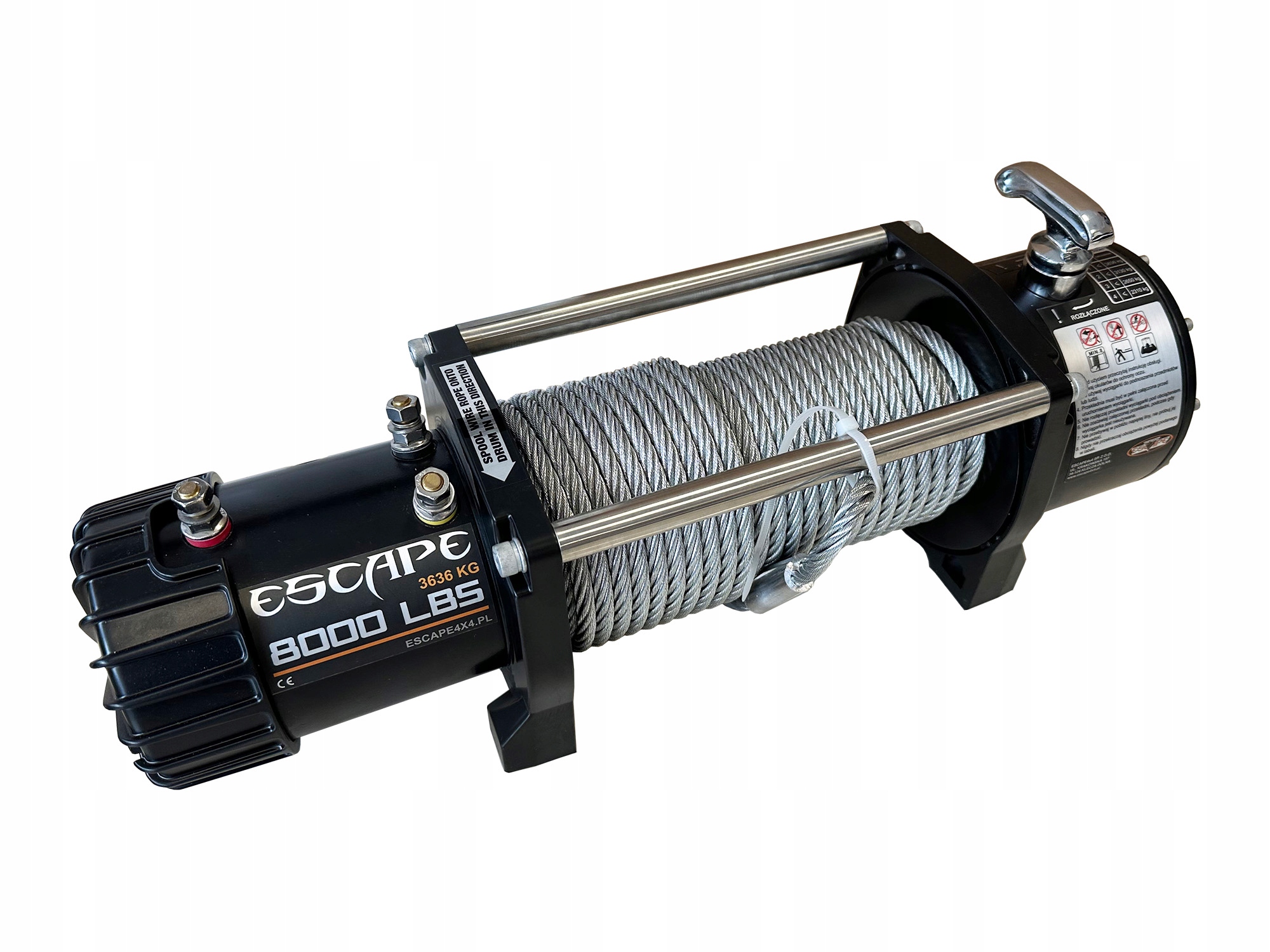 Wyciągarka Escape 8000ES LINA STALOWA STAL [3629kg] Producent Escape