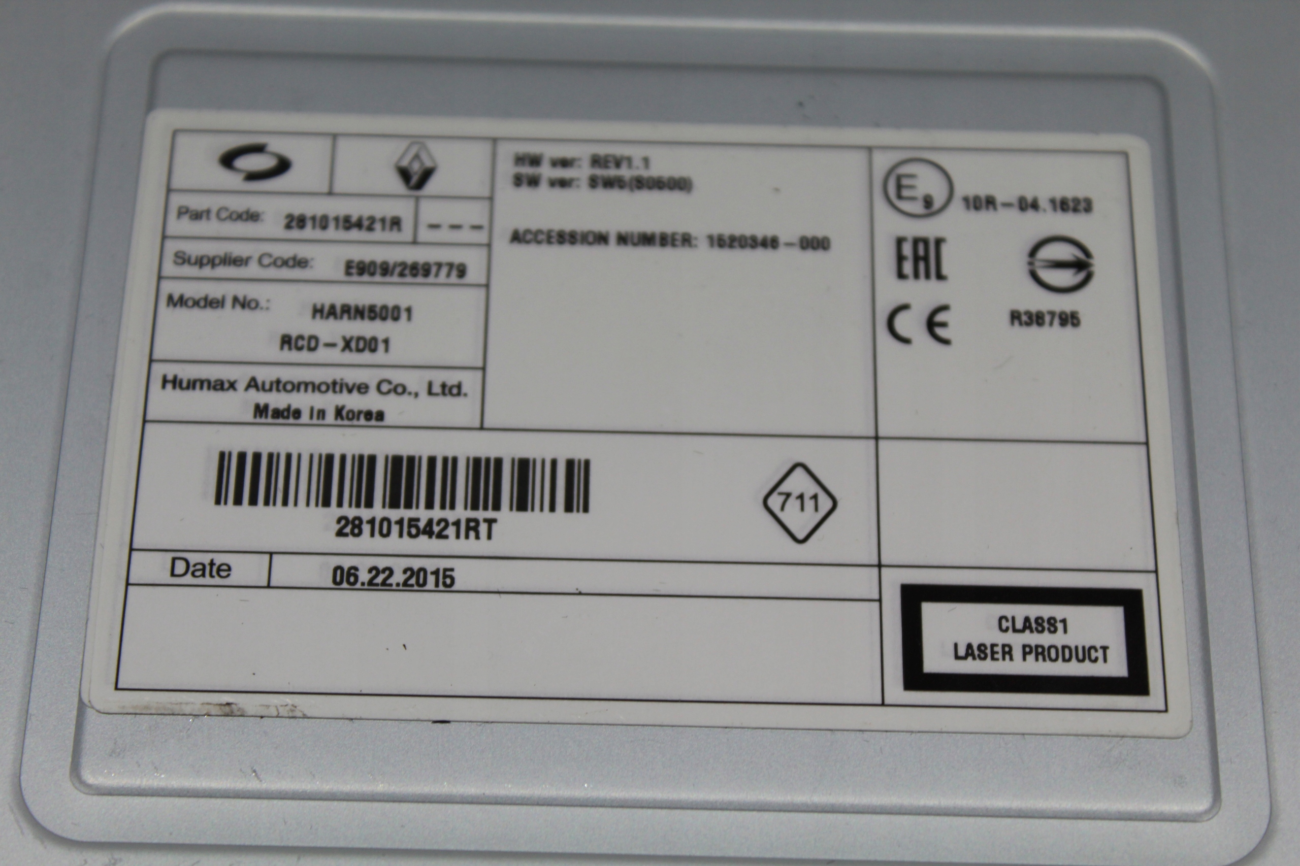 Rechner CD TALISMAN INITIALE 281015421R