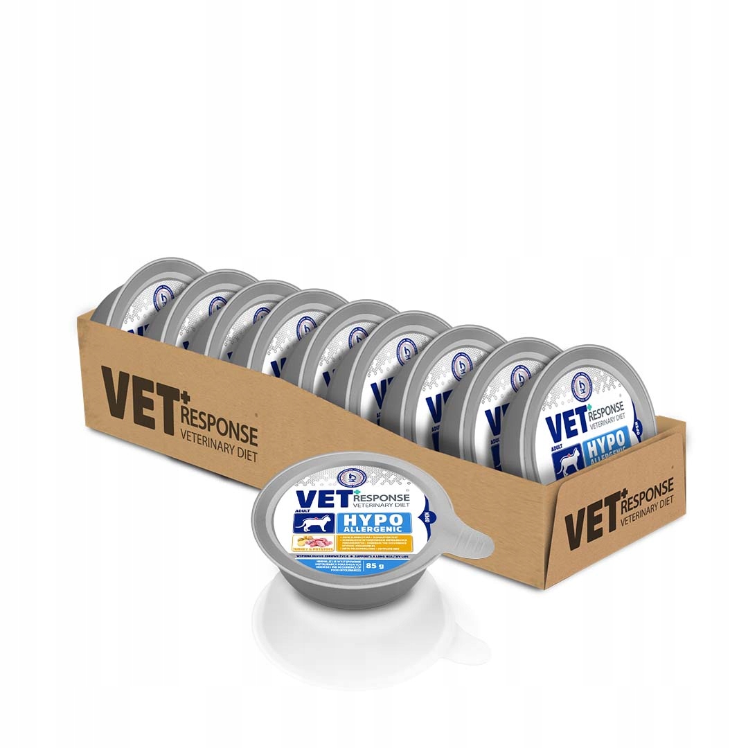 Levně Krmivo mokré pro kočky Vet Response Hypoallergenic krůta 10x85 g