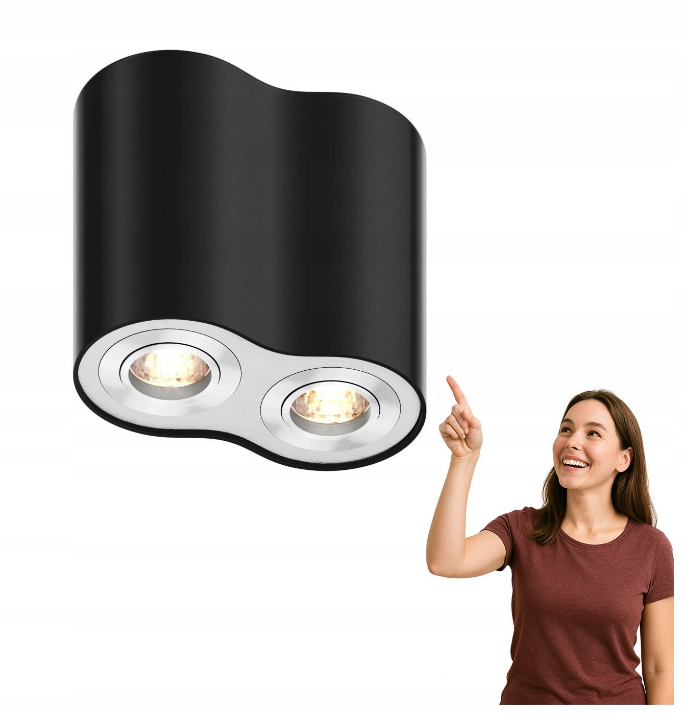 Spotová nástěnná lampa Rondoo Sl 2 50407-BK Zuma Line