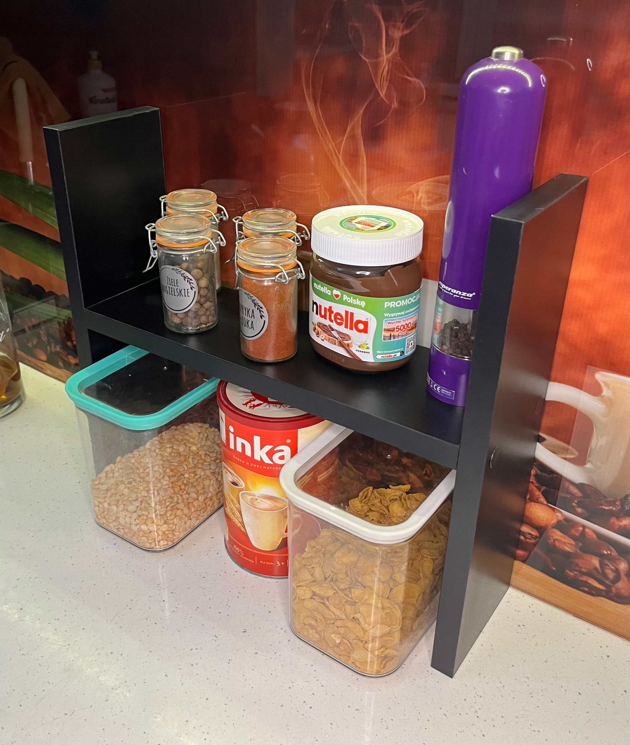 PÓŁKA KUCHENNA STOJĄCA ORGANIZER REGAŁ NA BLAT PRZYPRAWY 35x45cm Marka inna