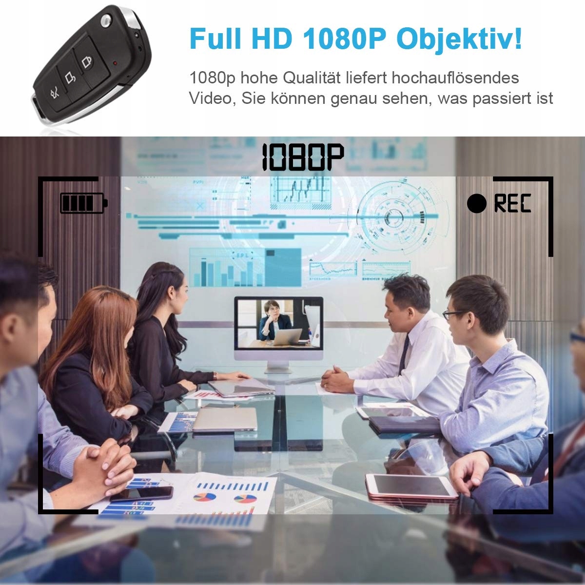 KAMREA HD 1080P Mini Ukryta Kamera Niania z Detekcją Ruchu i Noktowizją — miniatura 2