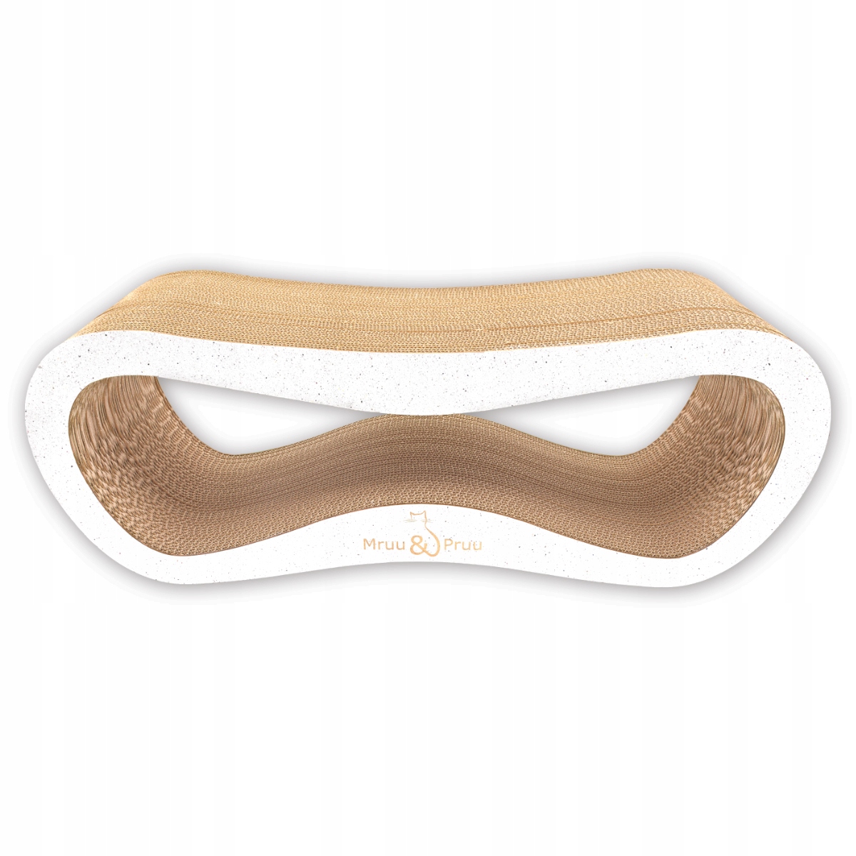 Levně Bílý škrabadlo Mruu&Pruu Leon Drapak Pro Kočky Bílý Melanž