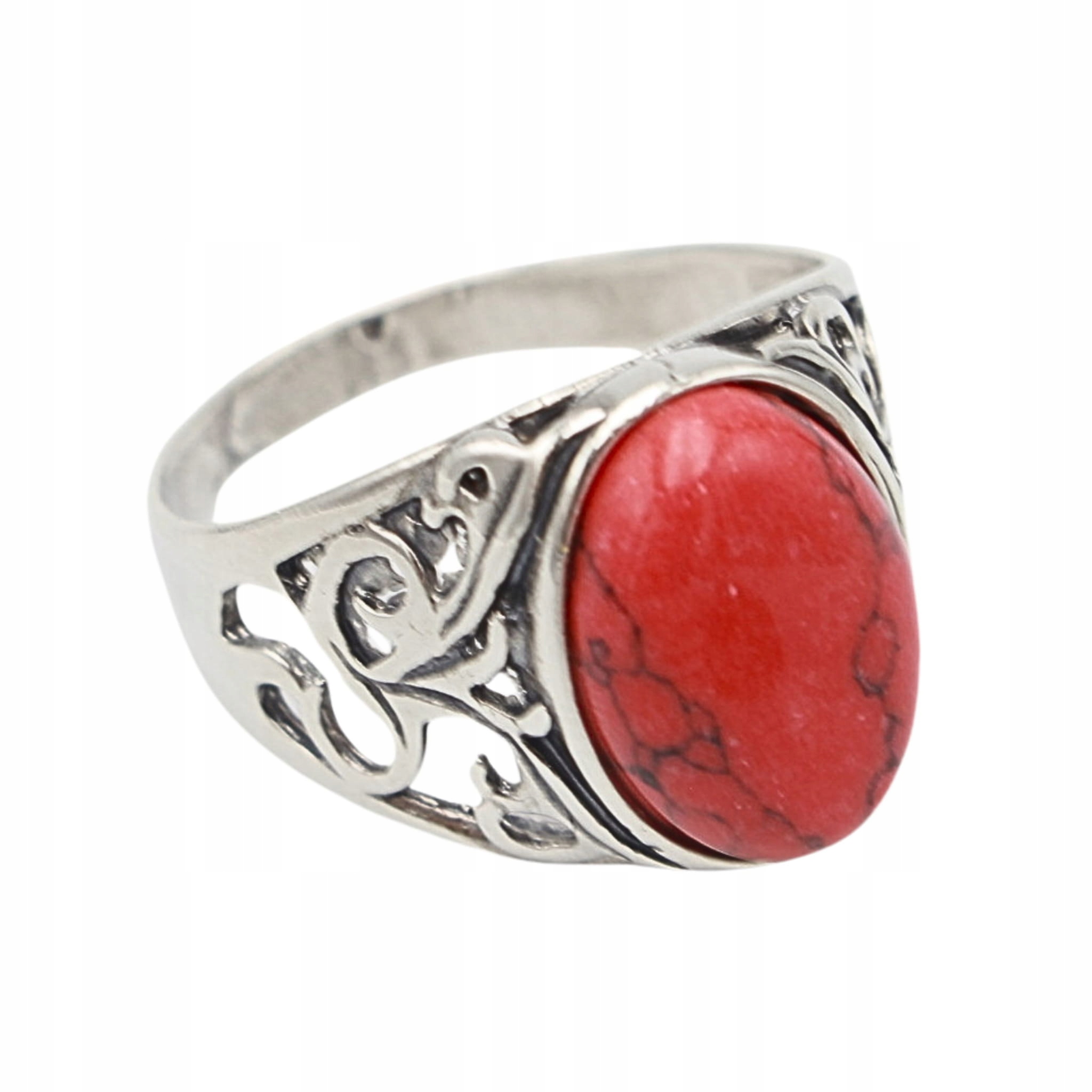 Stříbrný Prstýnek S Korálem stříbro 925 Korál vel.23