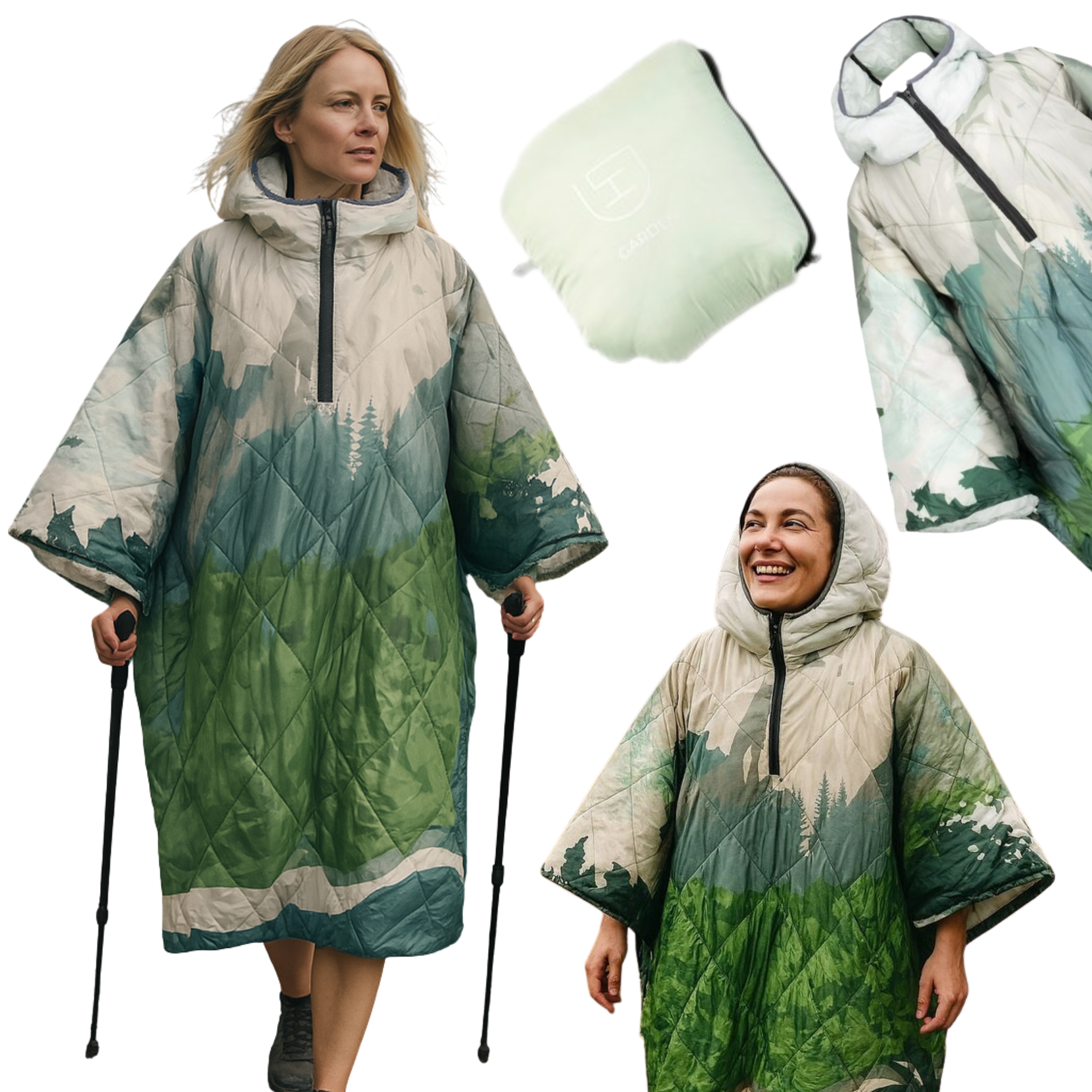 Pončo Pláštěnka Pončo Proti Dešti Unisex Barva Pánské Dámské