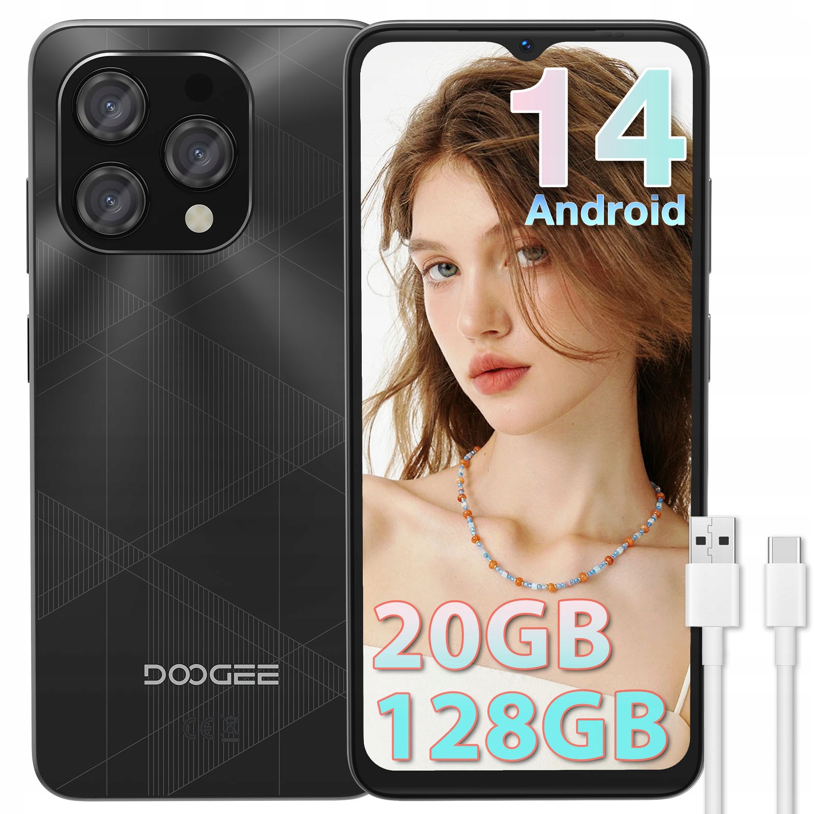 Doogee N55PLUS Smartphone 20/128GB Android 14 6,56" Hd+ Ips 5150mAh Sim Wifi