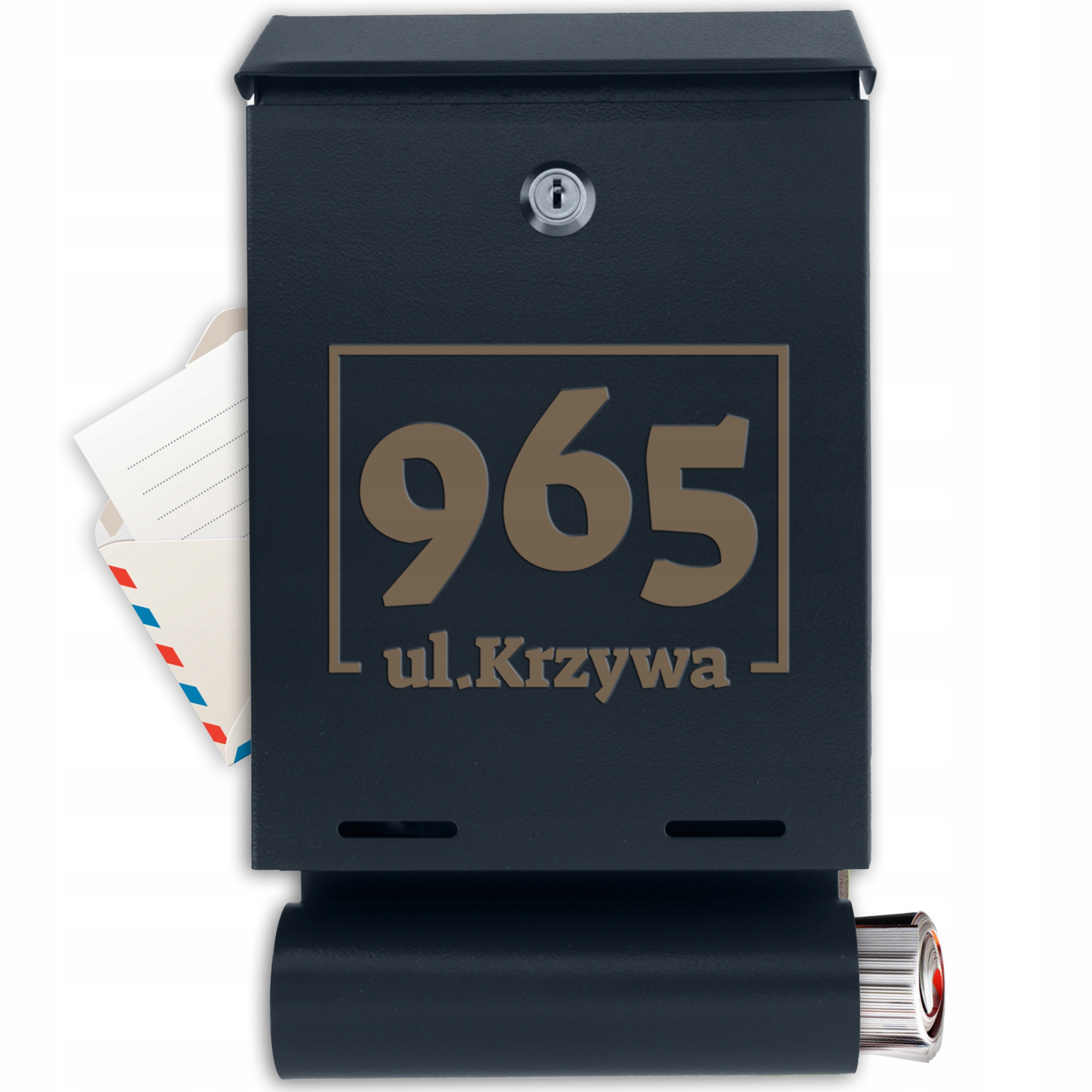 Poštovní Schránka S Číslem Domu Ulice Adresa Dopisy Ocelová Perso Vzory
