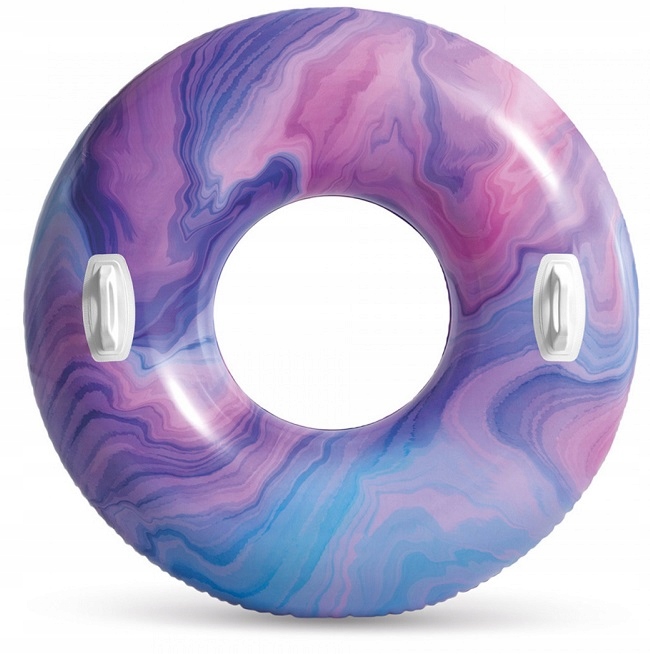 Intex - Koło do pływania z uchwytami - Fioletowe 422558