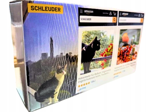 Levně Síťka Na Balkon Průhledná ochranná síť 5x5 m pro kočky proti ptákům