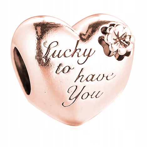 Charms Pozlacené srdce Mom Nejlepší maminka Den matek pro maminku Stříbro 925