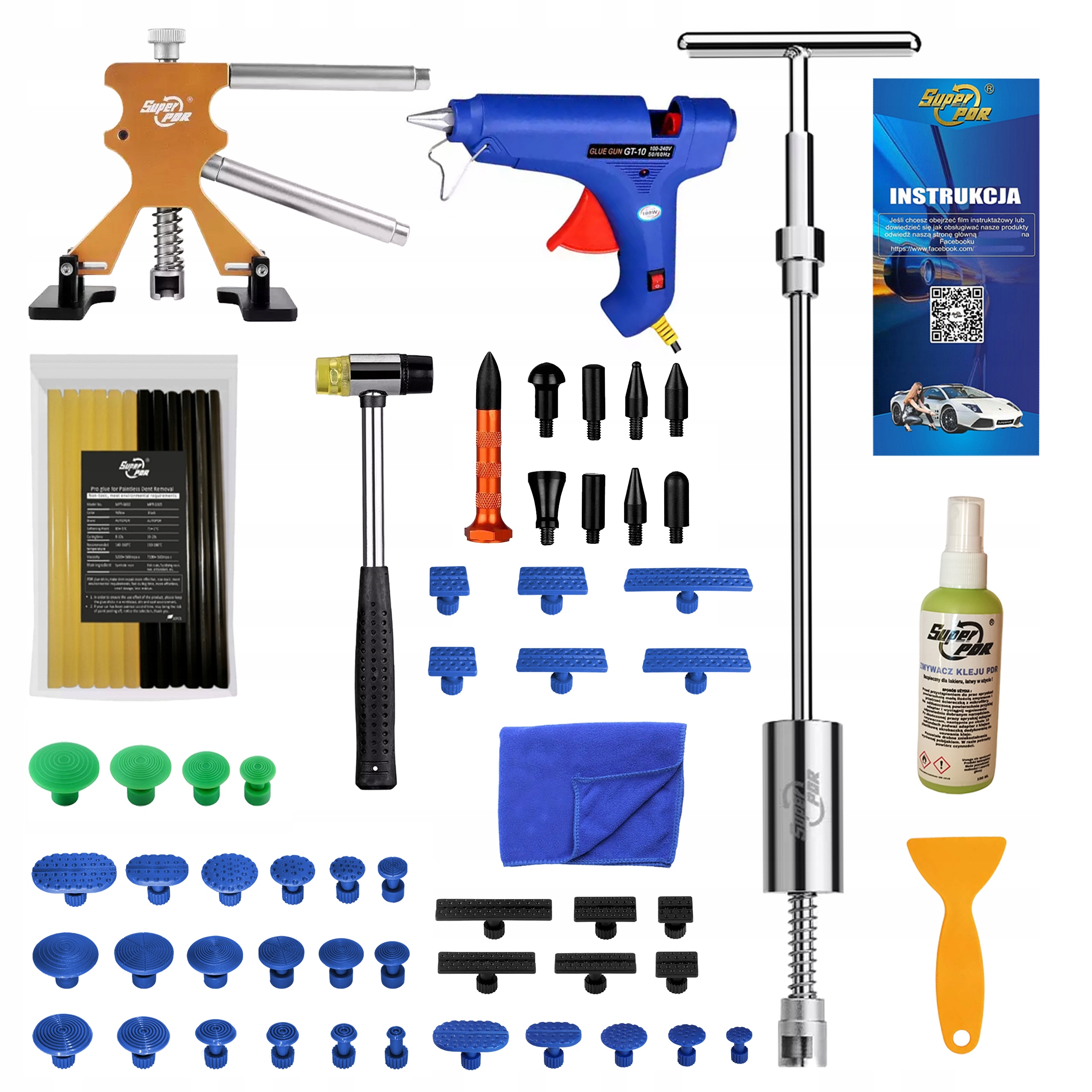 Sada na odstraňování promáčklin Sada pdr Nástroje pdr Setrvačné kladivo