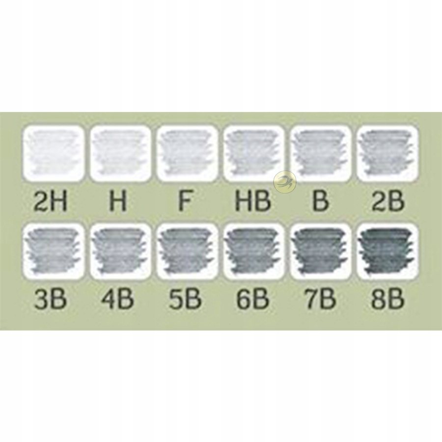 OŁÓWKI DO SZKICOWANIA RYSOWANIA W METALOWYM ETUI Gumka bez gumki