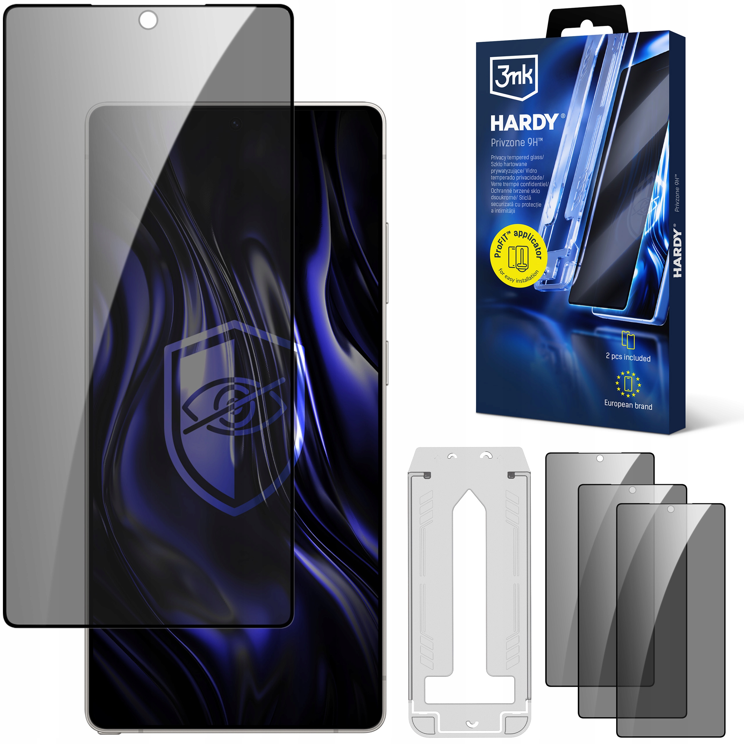 4x Szkło hartowane prywatyzujące 3mk na ekran do Samsung Galaxy S25 Ultra