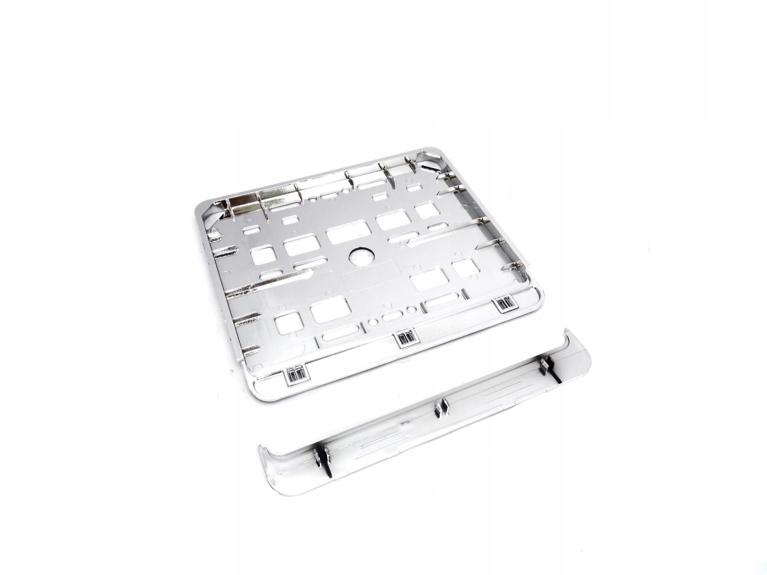 RAMKA TABLICY REJESTRACYJNEJ MOTOCYKL SREBRNA