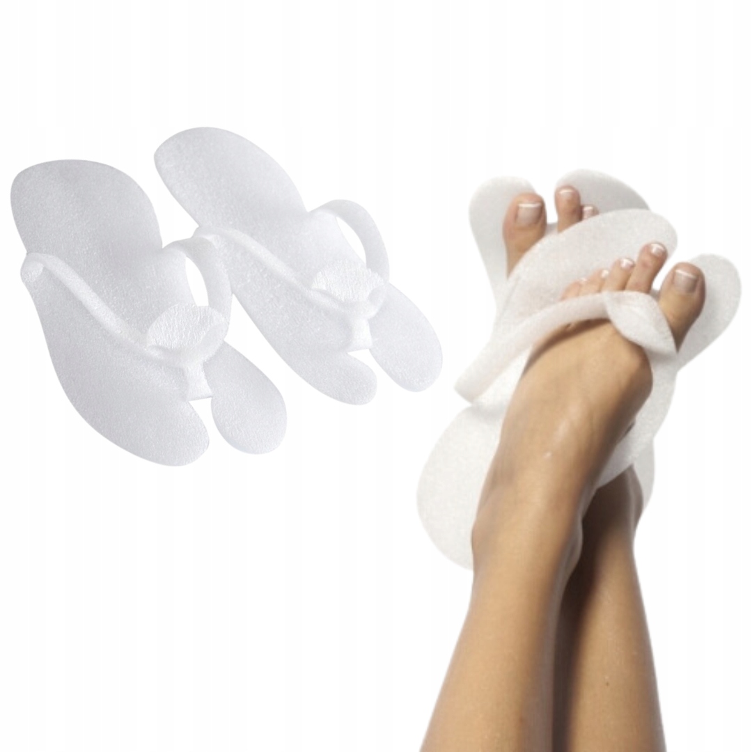 Klapki jednorazowe Japonki do pedicure 10par BIAŁE