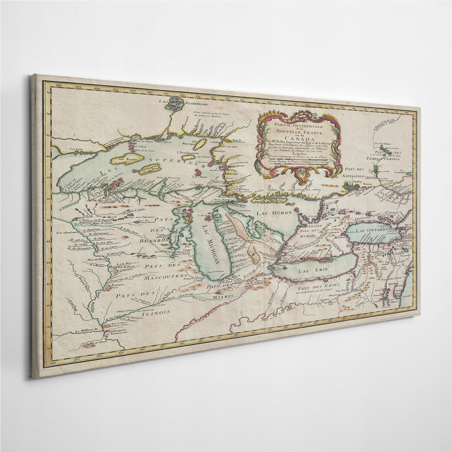 

Foto-obraz na płótnie Mapa Bellin Kanada 100x50 cm