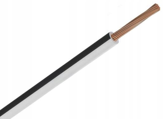 

Kabel Przewód Flry-b 0,5mm2 1x0,5 czarno-biały 5mb