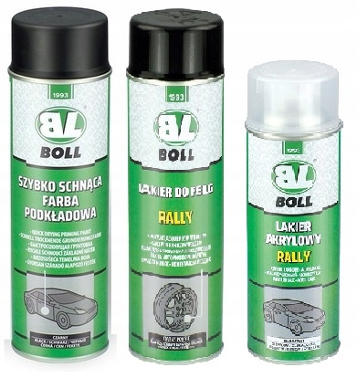 Zestaw do regeneracji felg Boll akrylowy czarny połysk 1400 ml spray