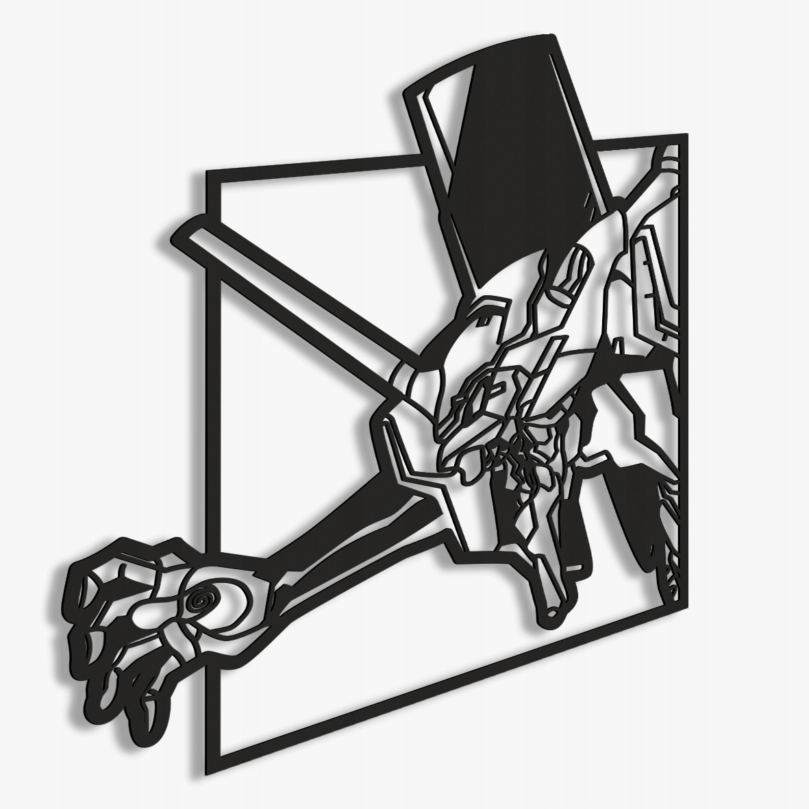 Dřevěný 3D obraz Anime Evangelion Eva 01 Nástěnná Dekorace Dárek
