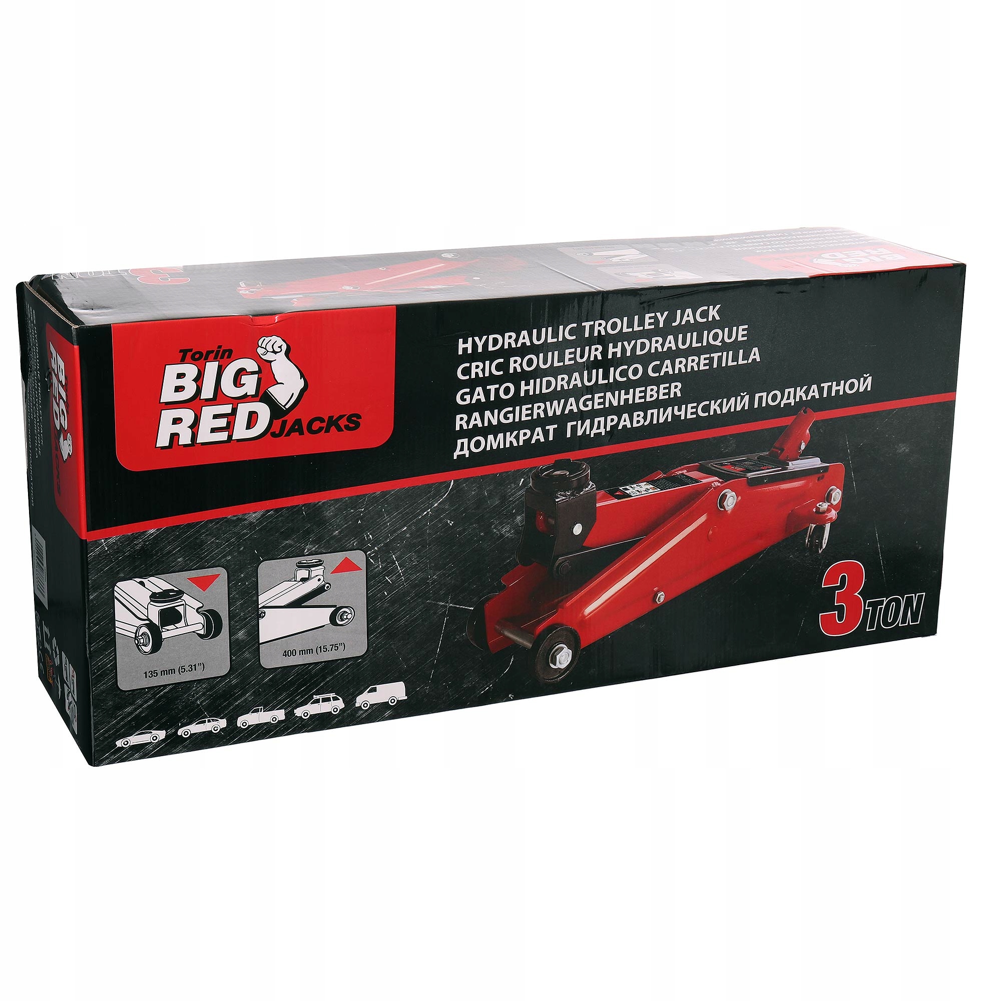 Zdvihák žaba 3T hydraulický automobilový s dlhým zdvíhacím ramenom 40 cm