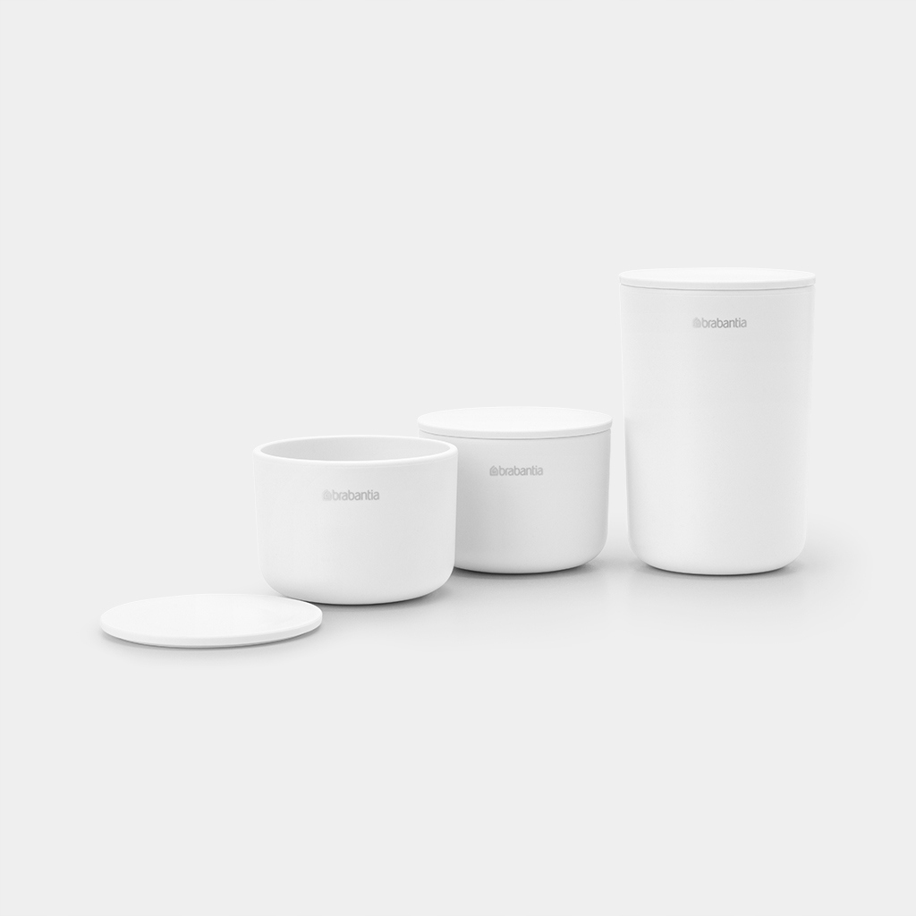 

Brabantia Zestaw Pojemników Renew 3 sztuki biały