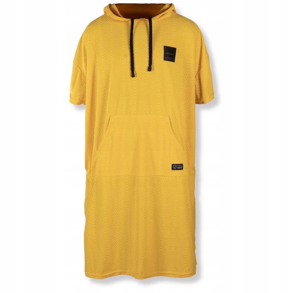Rychleschnoucí plážové pončo s kapucí Prolimit Wave Mustard Uni