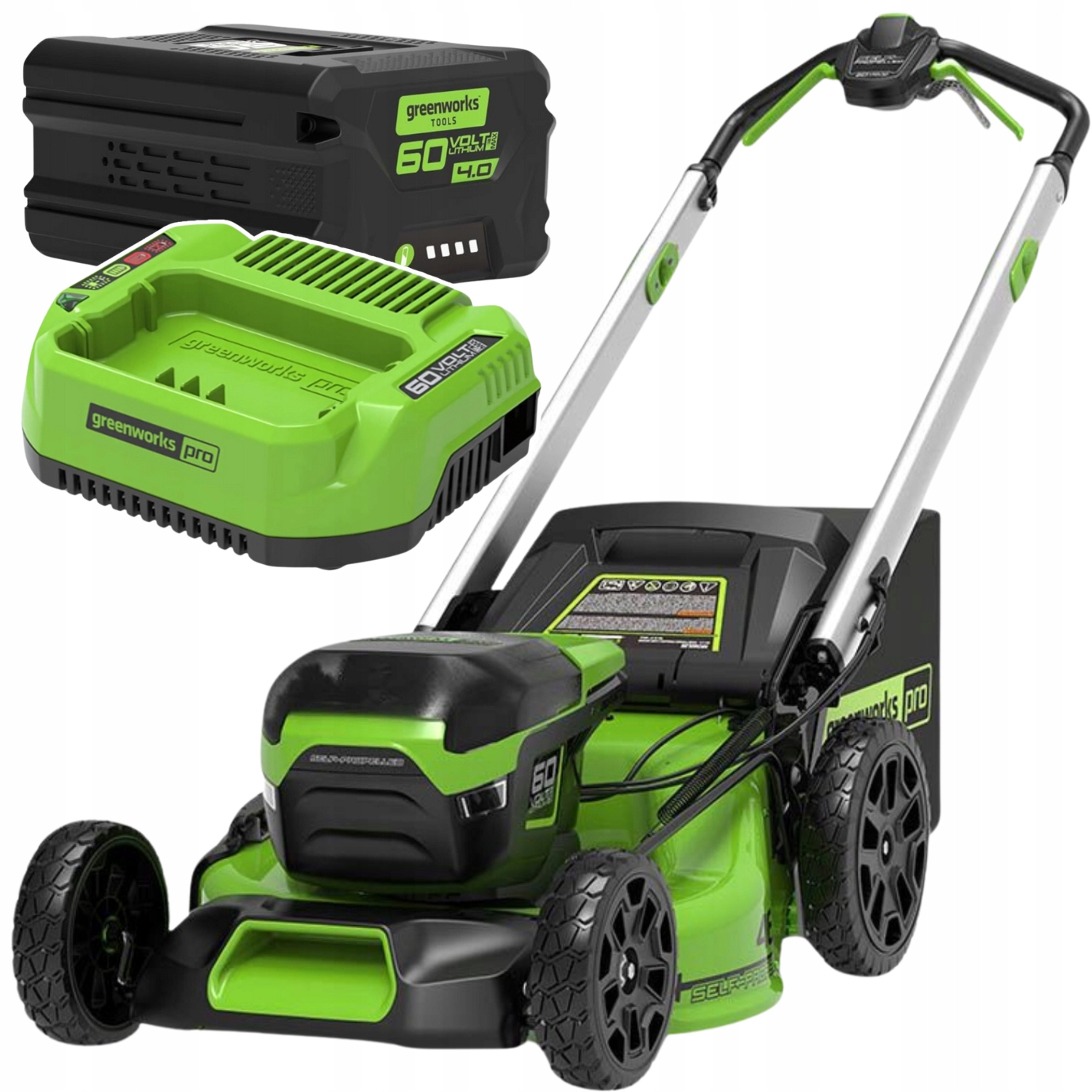 Greenworks GD60LM46HPK4 zestaw kosiarka akumulatorowa 60V aku i ładowarka