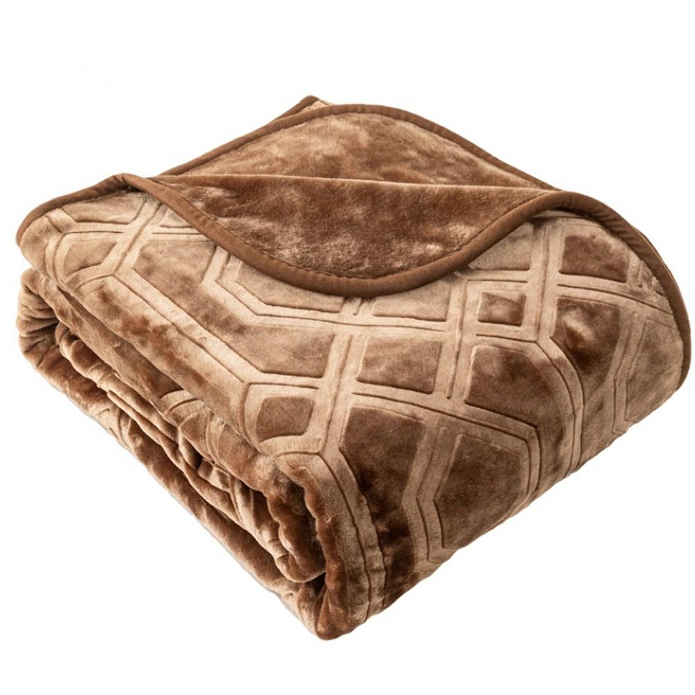 Akrylová deka 160x200 čokoládová